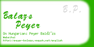 balazs peyer business card